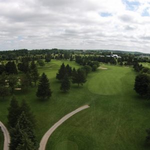 Aerial view of Victoria Park Guelph golf course